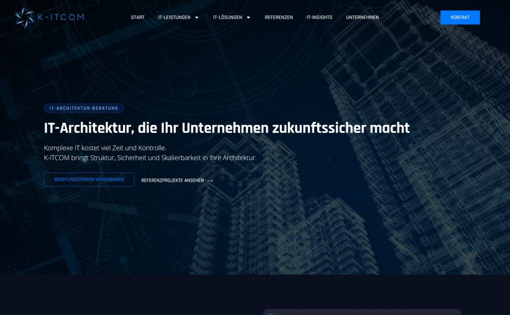 IT-Dienstleister Referenz Website Erstellung